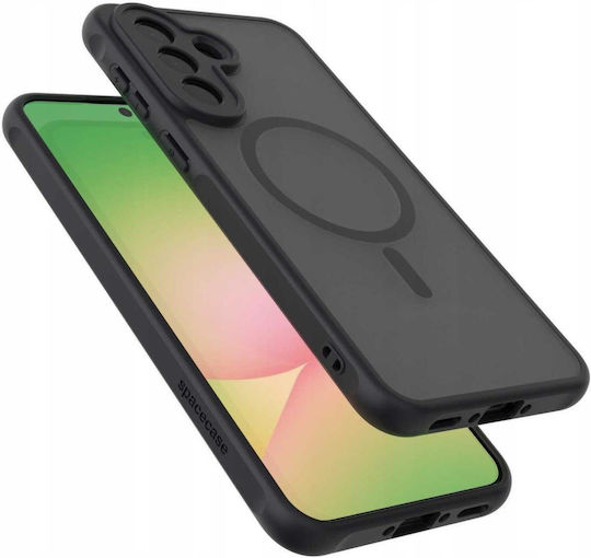Spacecase Hybrid Magsafe Back Cover Πλαστικό Μαύρο (Galaxy A37)