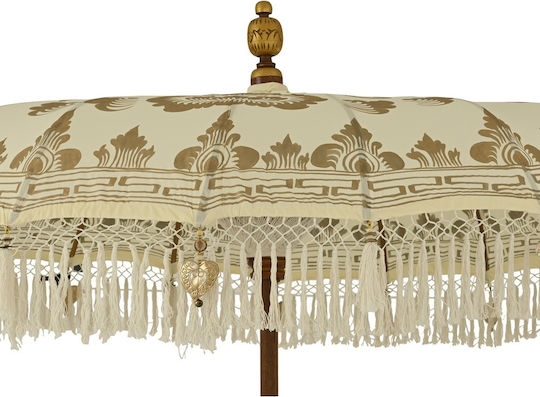 Professional Wicker Umbrella Beige 2x2xHeight 2.6m