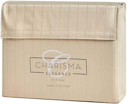 Charisma Sheet Sets Queen with Elastic 160x200+40cm. Elegance Beige 4pcs