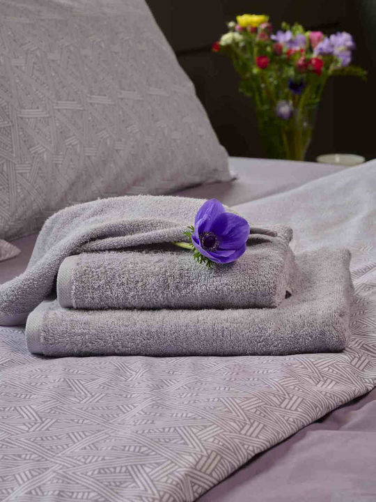 Cannon Sheet Set with 2 Pillowcases Super-Double with Elastic 160x200+33cm. Fresh Grey Ridge 3pcs