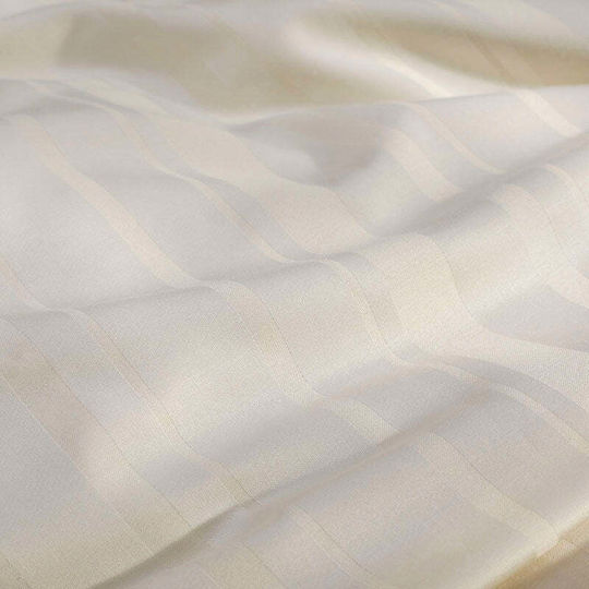 Hauz Limited Edition Stripe Σετ Σεντόνια Μονά 160x200εκ. Εκρού (3τμχ)