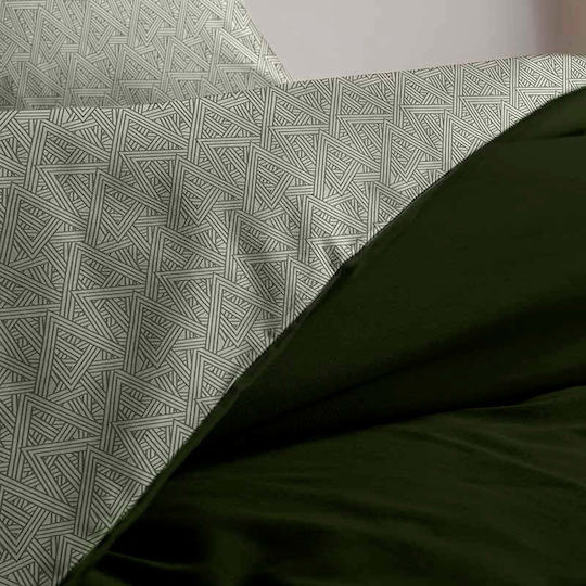 Cannon Sheet Set with 2 Pillowcases Super-Double with Elastic 160x200+33cm. Fresh Beetle 3pcs