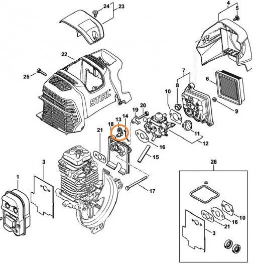 Мост Stihl 41801822800
