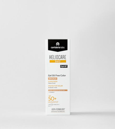 Cantabria labs Heliocare 360 Color Oil-Free Αντηλιακό Gel Σώματος SPF50 με Χρώμα Bronze 50ml