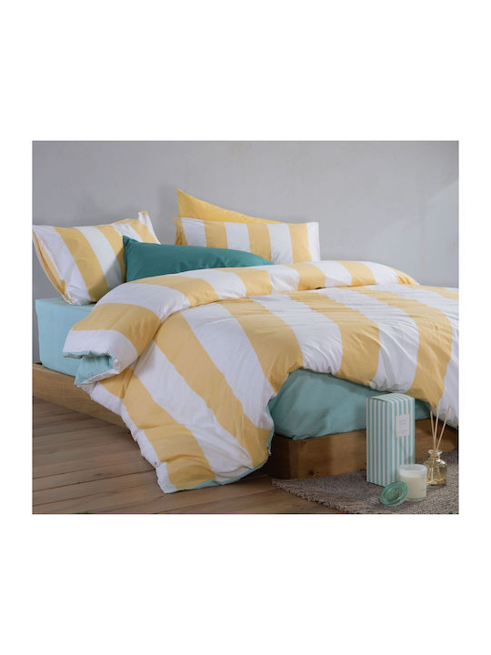 Nef-Nef Homeware Casual Σετ Σεντόνια King Size με Λάστιχο 180x200+35εκ. Mauve (4τμχ)