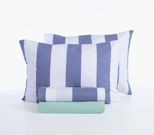 Nef-Nef Homeware Casual Комплект Чаршафи King Size с Ластик 180x200+35см Mauve (4 броя)