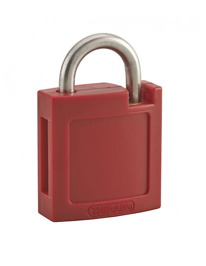 Plastic Padlock Cover Lockout Mach3 40 mm Red Thirard 00084714