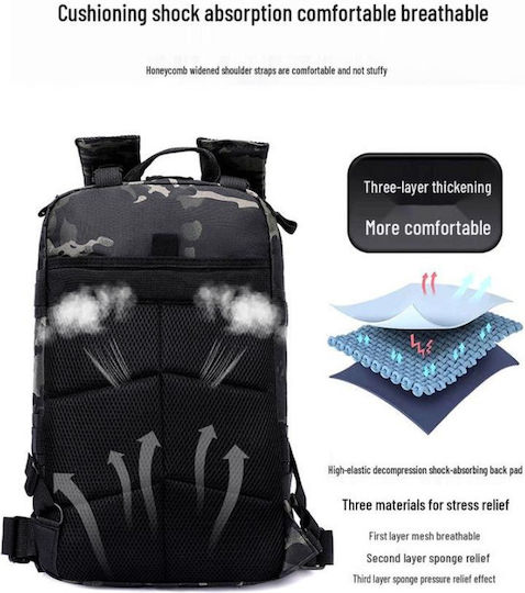 Militärrucksack Schwarz 30lt