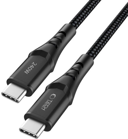 Tech-Protect Ultraboost USB 2.0 Кабел USB-C Мъжки - USB-C 240W Черен 2m