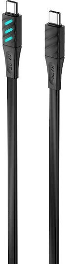 Havit Regular USB 2.0 Cablu USB-C bărbătesc - USB-C 27W Negru 1m (CB6255)