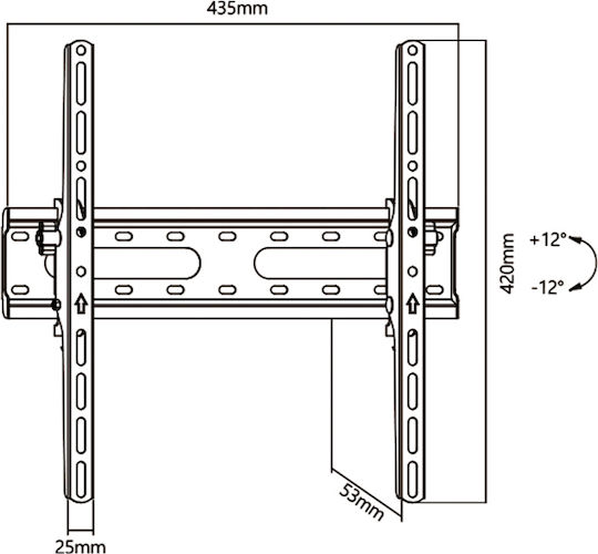 Jolly Line ELB-2355/TILT Suport TV de perete până la 55" și 45kg