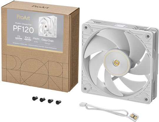 Asus ProArt PF120 Case Fan 3000rpm 104.8cfm Without LED Lighting White