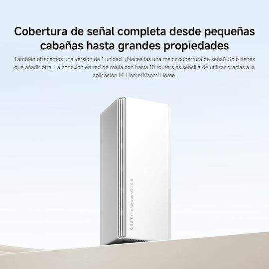 Xiaomi Mesh System AX3000 Access Point Wi‑Fi 6 Dual Band (2.4 & 5GHz) σε Τριπλό Kit Λευκό