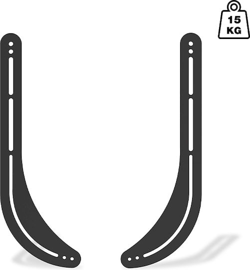 Jollyline Βάσεις Ηχείων Τοίχου Jl41763 (Σετ 2 Τεμαχίων) σε Μαύρο Χρώμα
