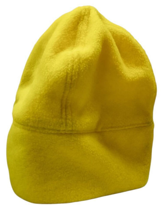 Unisex Fleece Beanie Strickmütze in Gelber Farbe