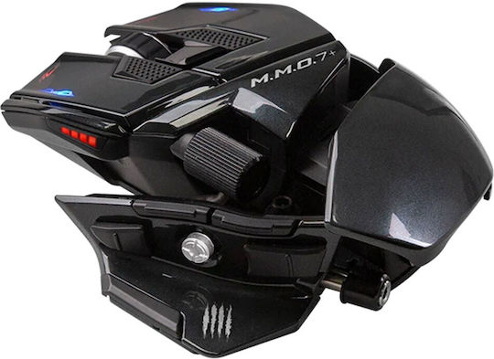 Mad Catz M.M.O. 7+ Безжична RGB Геймърска Мишка 26000 DPI Черна