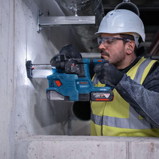Bosch GBH Battery Tool Set Angle Grinder Screwdriver Drill & Hammer Brushless 18V with 2 Batteries 4Ah and Case