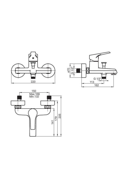 Fayans Mixen Badewannenarmatur Komplettes Set