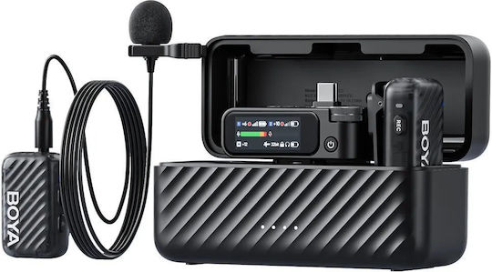 Boya Boyamic 2-01 Wireless Microphone Πέτου, Clip On for Vocals & Camera 4x RXs 32bit