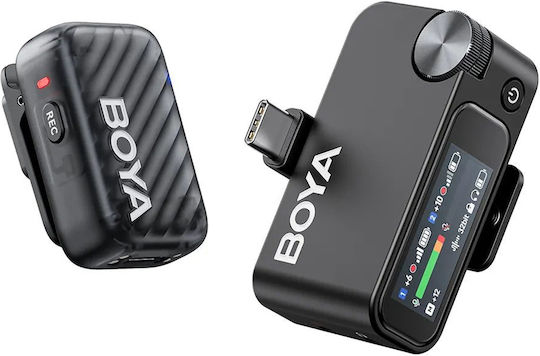 Boya Boyamic 2-01 Wireless Microphone Πέτου, Clip On for Vocals & Camera 4x RXs 32bit