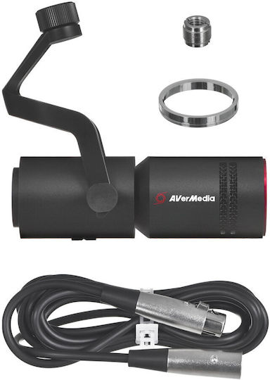 AVerMedia AM330 Δυναμικό Μικρόφωνο XLR Επιτραπέζιο, Shock Mounted