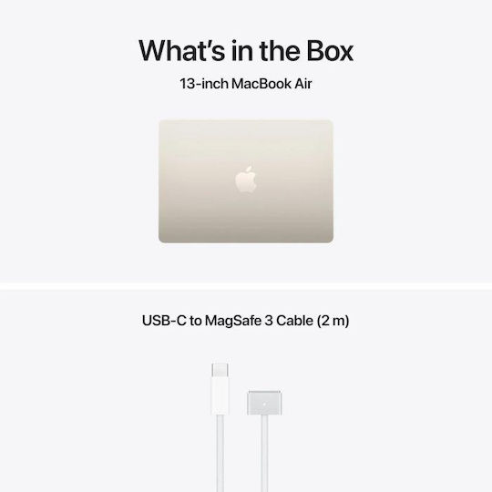 Apple MacBook Air 15.3" IPS Retina Display (M5-10-Core/16GB/512GB SSD/10-Core GPU) Starlight (International English Keyboard)
