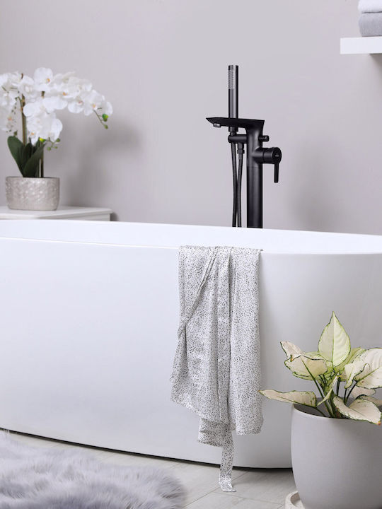 Invena Baterie Amestecătoare Cadă Termostatică Set Complet Neagră