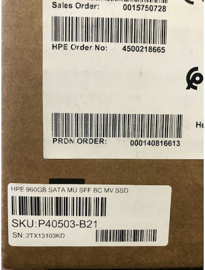 HP SFF BC SSD 960GB 2.5'' SATA III Connection