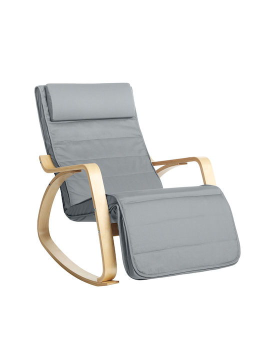 Fotoliu Relax cu Taburet Bej 67x115x91cm