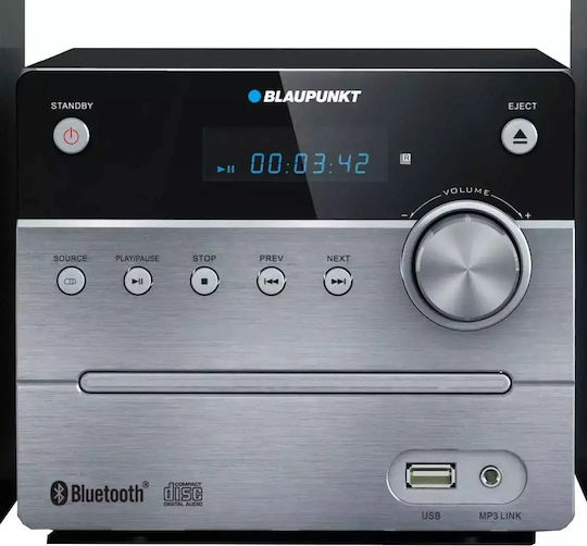 Blaupunkt Sound System 2.2 MS12BT 10W with CD / Digital Media Player, WiFi and Bluetooth Silver