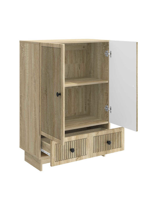 Буфет Дървен с Чекмеджета Дъб Сонома 66x34.5x95см