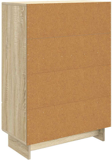 Wooden Sideboard with Drawers Sonoma Oak 66x34.5x95cm