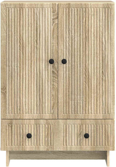 Wooden Sideboard with Drawers Sonoma Oak 66x34.5x95cm
