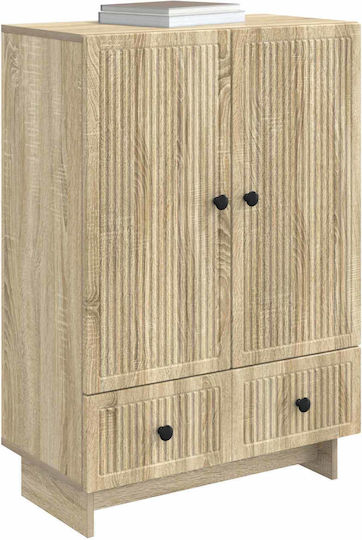 Wooden Sideboard with Drawers Sonoma Oak 66x34.5x95cm