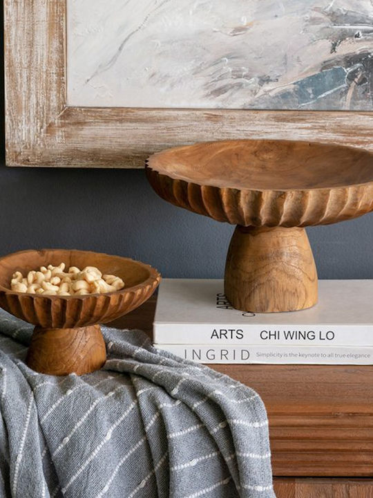 Artekko Decorative Wooden Brown Platter 30x30x14cm
