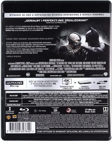 Dark Knight Rises 4k Blu-ray Disc