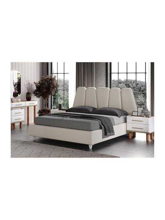 Stewehome Bedroom Furniture Set White & Oak Modern Design 6 Pieces 160x200cm