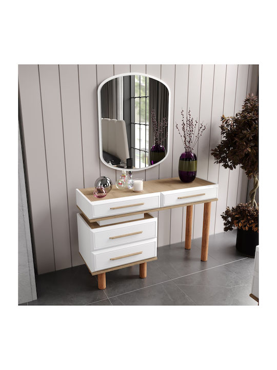 Stewehome Bedroom Furniture Set White & Oak Modern Design 6 Pieces 160x200cm