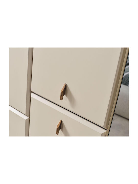 Stewehome Спален Комплект Бежов Модерен Извити 5 Бройки 160x200см