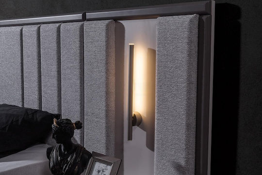 Stewehome Спален Комплект Бял Сребрист Лукс 7 Бройки 160x200см