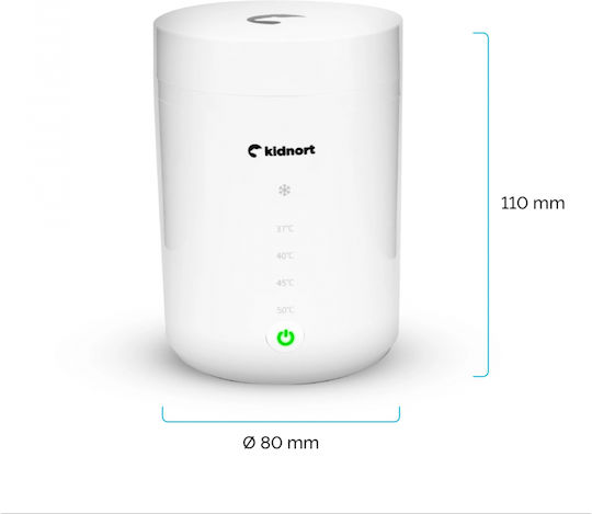 Kidnort Dromme Electric Bottle Warmer Portable Model Universal Cordless Usb-c Charging Adjustable Temperature