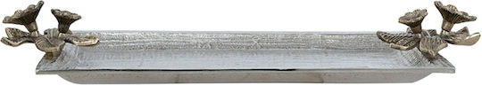 Artekko Decorative Metallic Rectangular Tray 47x24.8x6.4cm