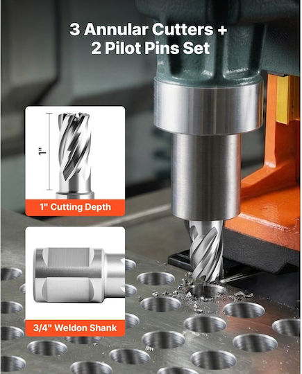 Vevor Set 5 HSS Drills for Metal and Masonry