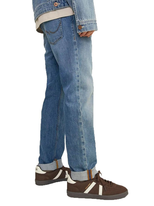 Men's Elastic Jeans Pants with Regular Fit Blue