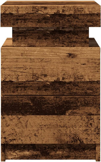 Κομοδίνα Ξύλινα Καφέ 2τμχ 35x39x55cm