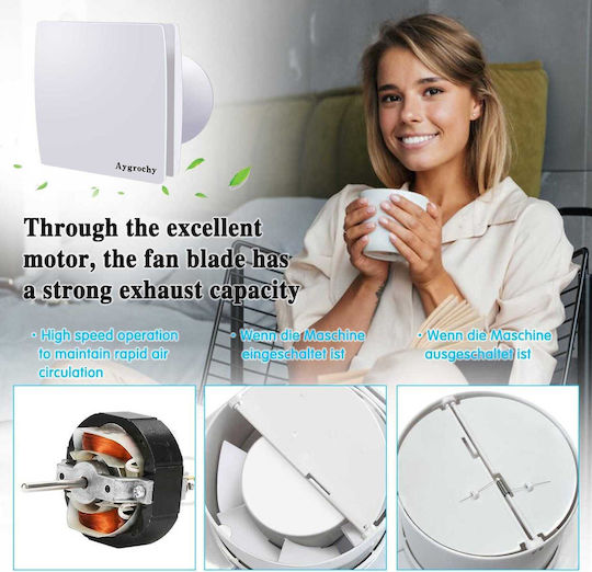 Silent Wall Bathroom Ventilator 150mm