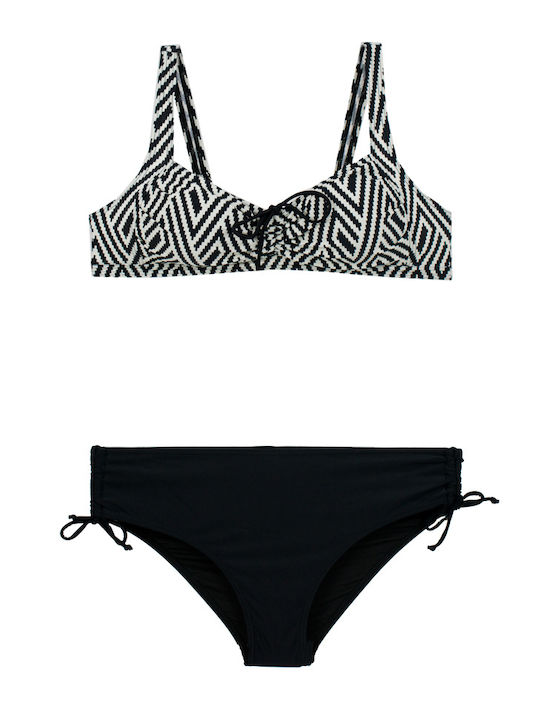 Plus Size Γυναικείο Μαγιό Bikini Χωρίς Μπανέλα Chic Contrast Μαύρο-λευκό Plus Size Γυναικείο Μαγιό Bikini Χωρίς Μπανέλα Chic Contrast Μαύρο-λευκό