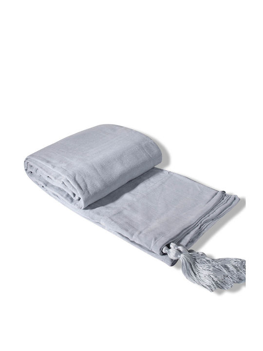 Silk Fashion 281 Ριχτάρι Πολυθρόνας Chenille 180x180εκ. Ανοιχτό Σιελ