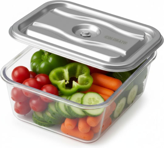 Colorato Glass Lunch Box Silver 2.7lt