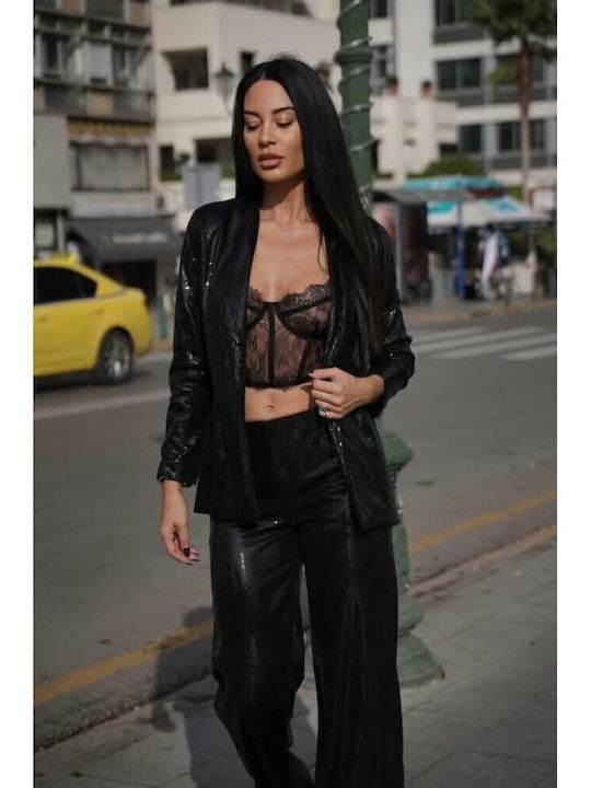 Women's Black Pantaloons with Sequins